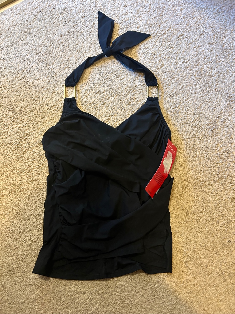 Black Halter swim Top - Women